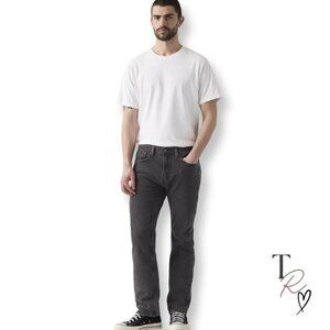 Levi’s 505 Men’s Regular Fit Black Charcoal Jeans Straight Leg 34 x 32